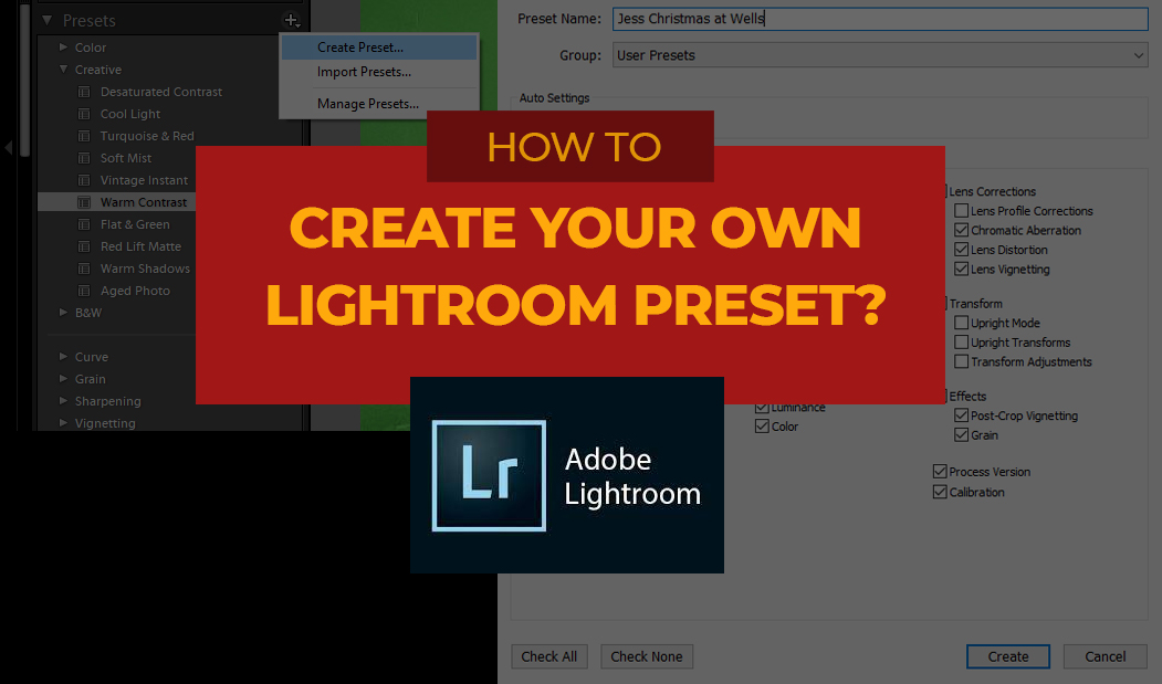 jess tura create your own Lightroom preset