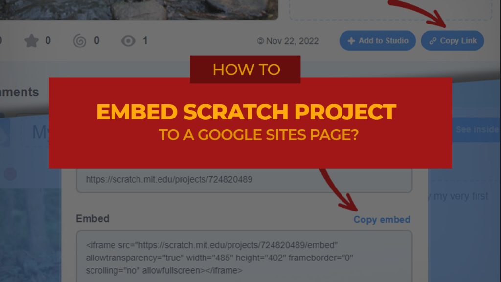 How to embed your Scratch project on your Google Sites webpage? - Jess Tura