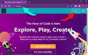 How To Log in at Code.org and Search for specific game?