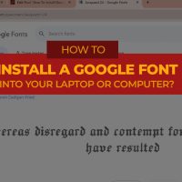 Jess Tura installing Google Font